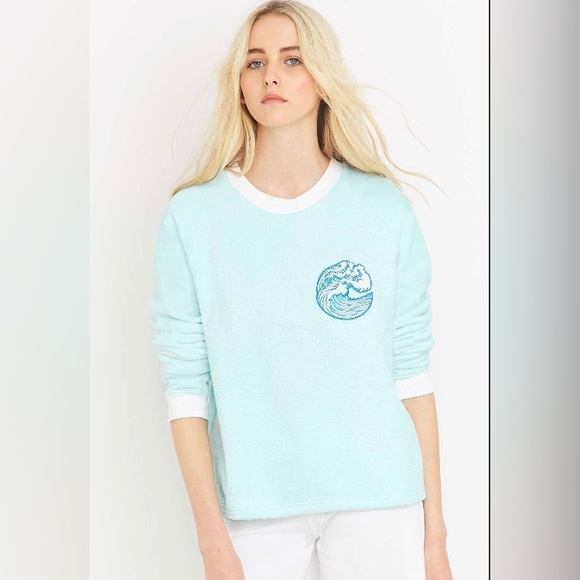 Vintage Calle del Mar blue terry Sweatshirt/ sweater size L - Picture 6 of 7